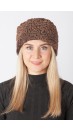 Brown karakul lamb fur hat